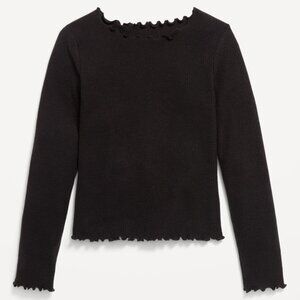 Old Navy Plush Ribbed Lettuce-Edge Top Size 8